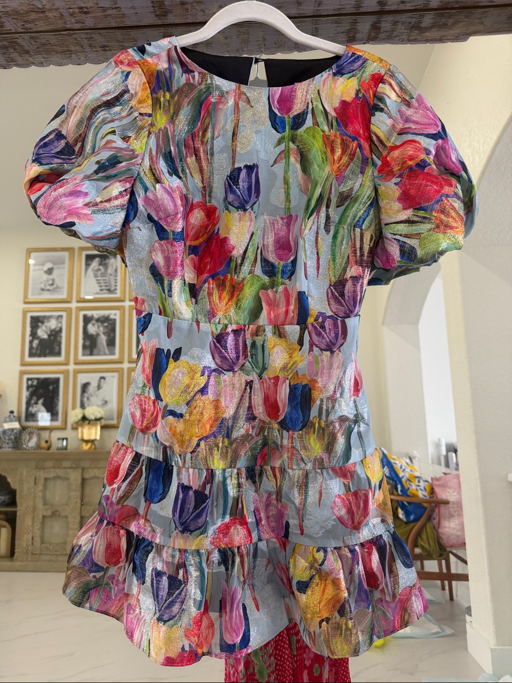 Milly Floral Mini Dress In Multicolor Tulip Print
